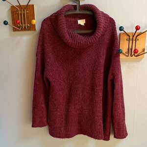 Caslon Burgundy Cowl Neck Sweater